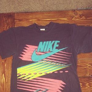 Vintage Nike T-shirt Black, Retro, Colorful